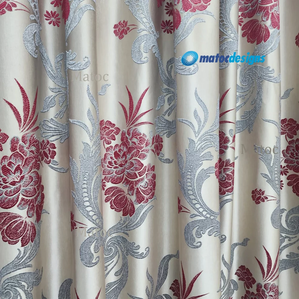 C1605 floraljacquardredgrey watermarked