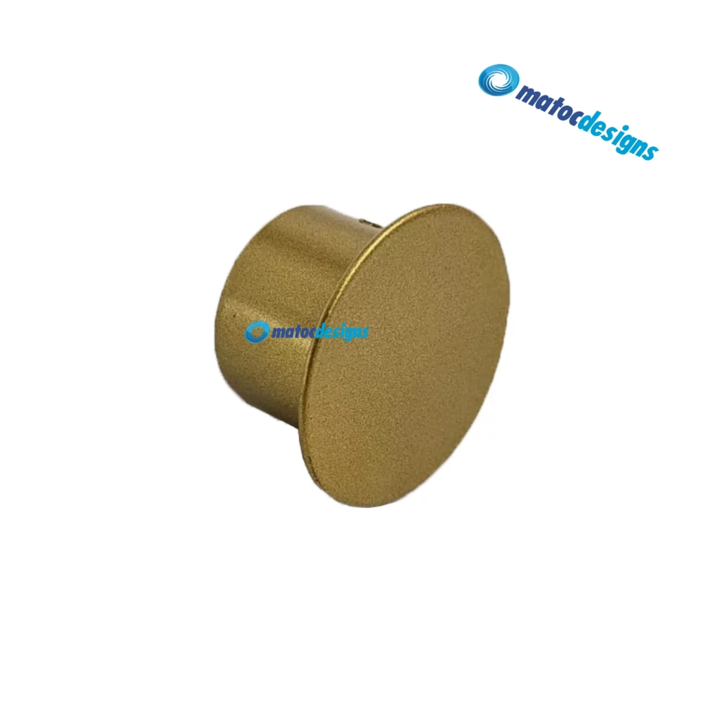 25mm Metal Flat End Cap - Aureate Gold
