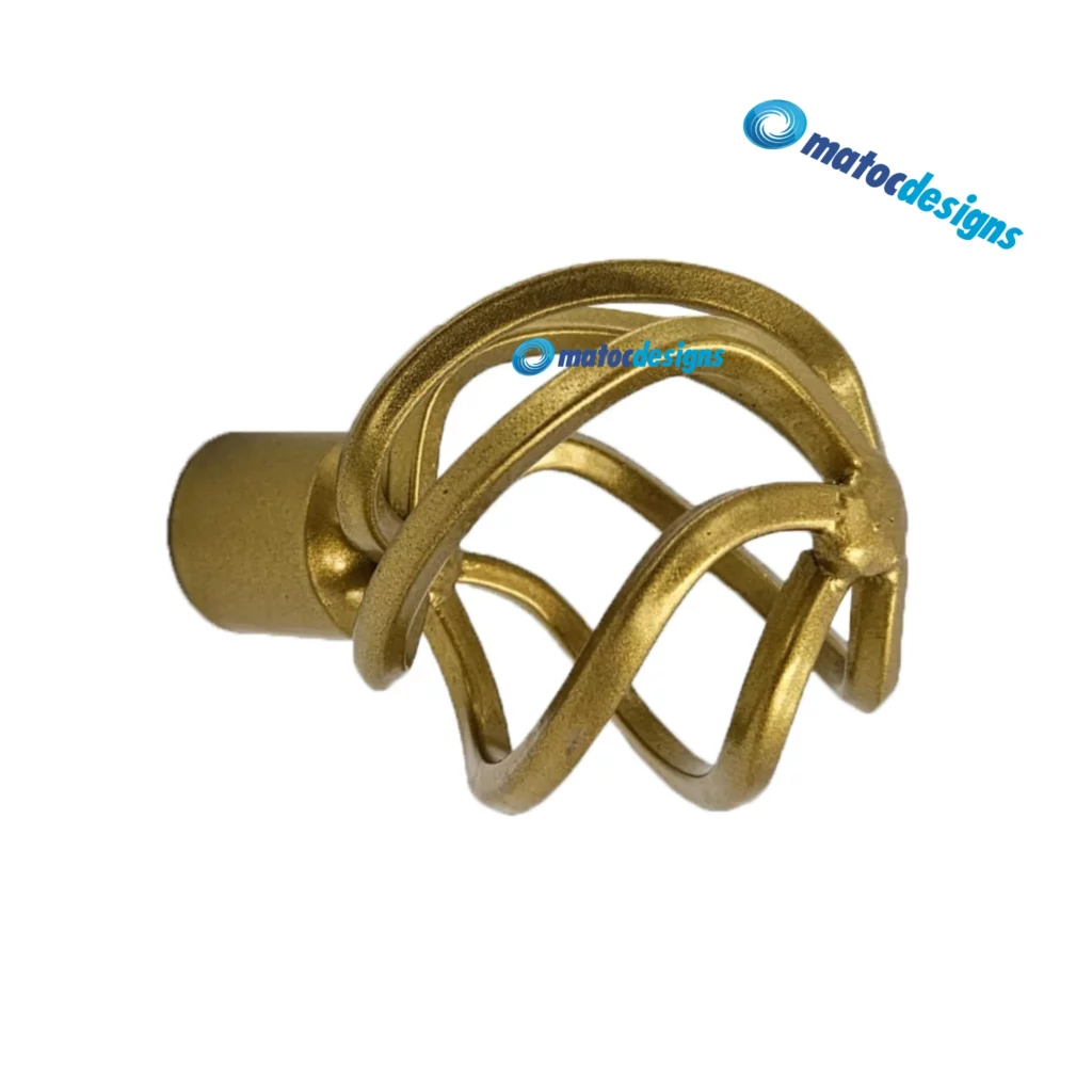 25mm Metal Onion Finial - Aureate Gold