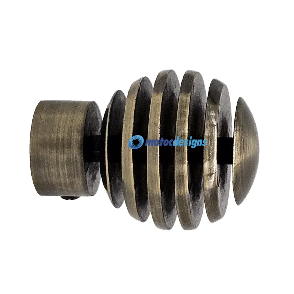 25mm Steel Step Ball Finial - Antique Brass