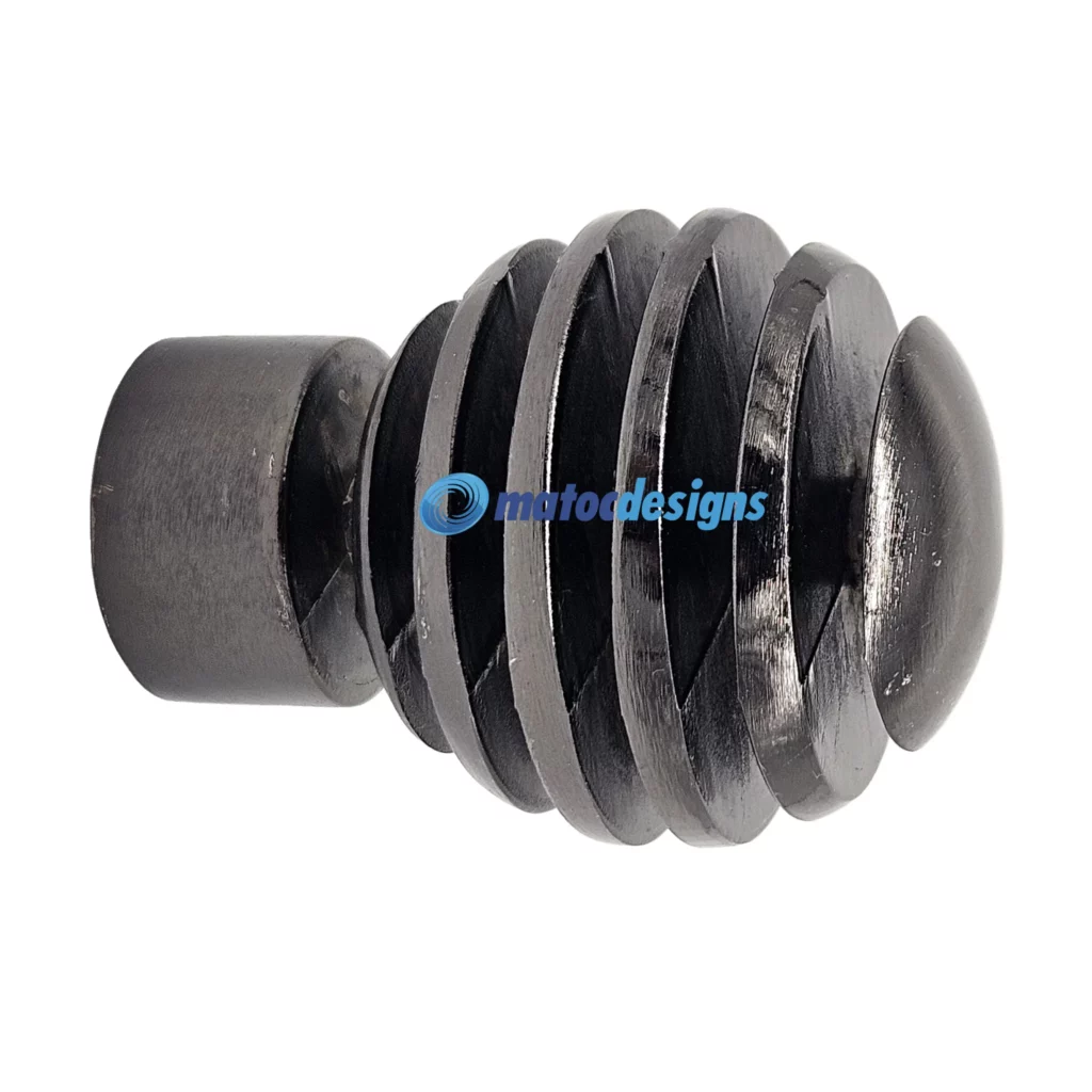 25mm Steel Step Ball Finial - Black Nickel